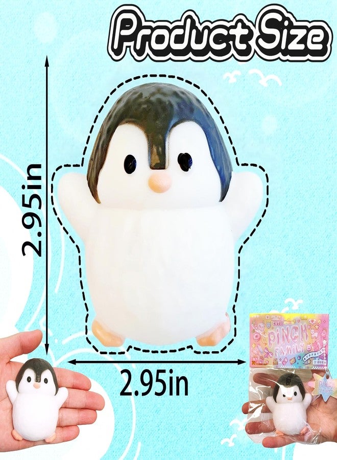 EVDERS 1Pcs Taba Squishy Penguin, Penguin Stress Ball, Fufu Squishies Toys Handmade Squeeze Toys Soft Silicone Fidget Toy for Stress Relief Sensory Stress Ball Funny Fidget Toy Novelty Things for Kids Adults - Image 2